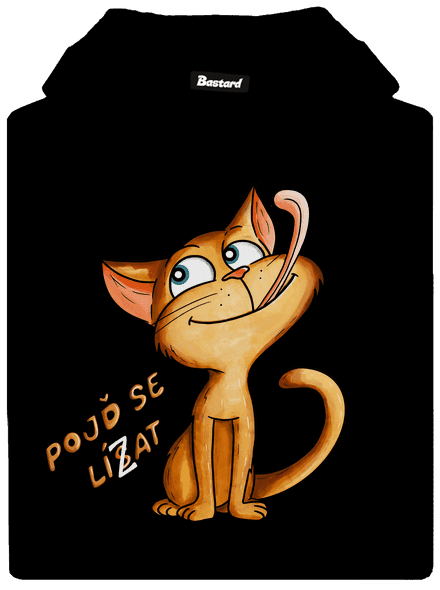 Pojď se lísat pánská mikina klokanka Black