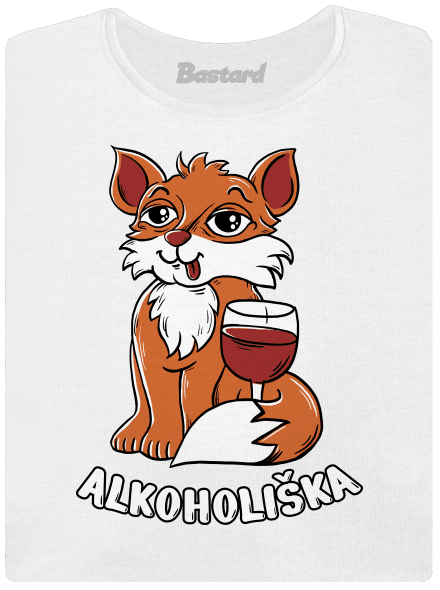 Vínová Alkoholiška dámské tričko White