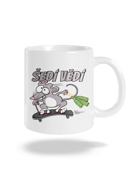 Šedí vědí - myšák klasický hrnek White