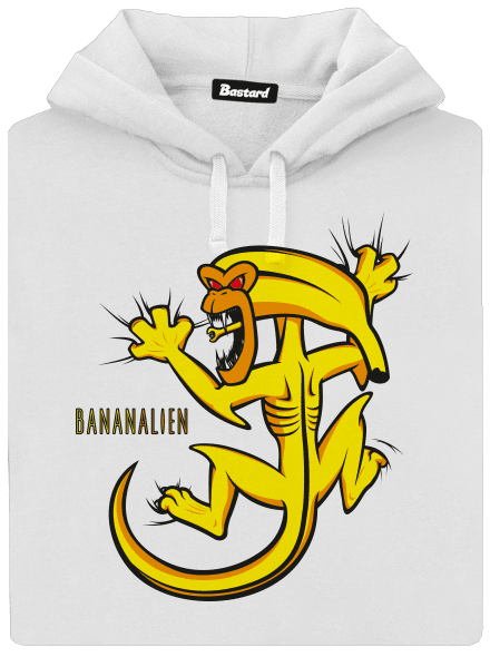 Bananalien dámská mikina klokanka White