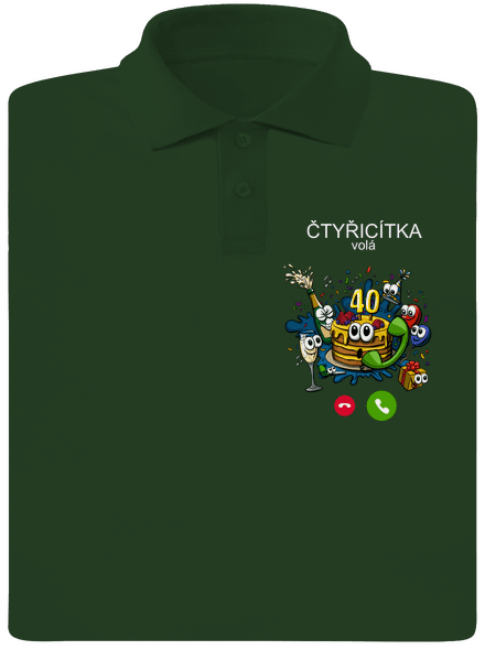 Narozeniny volají pánská polokošile Bottle Green Mal