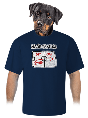 Naše taktika unisex tričko oversized Midnight Blue