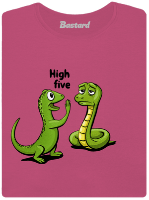 High Five dámské tričko s lemem Magenta