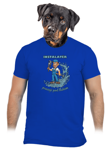Instalatér pod tlakem pánské tričko Royal Blue