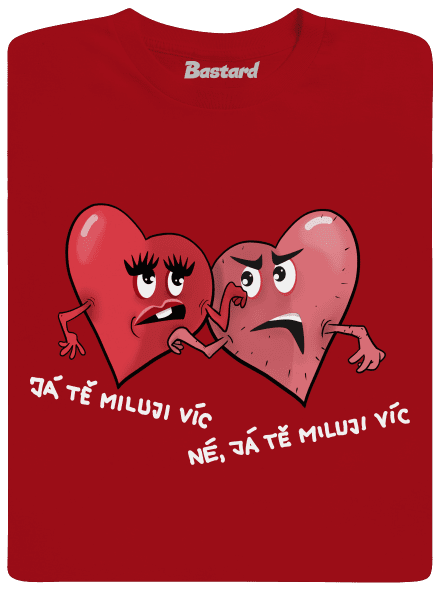 Srdíčka pánské dlouhý rukáv Red