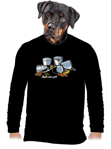 Pilo nás pět pánské dlouhý rukáv Black