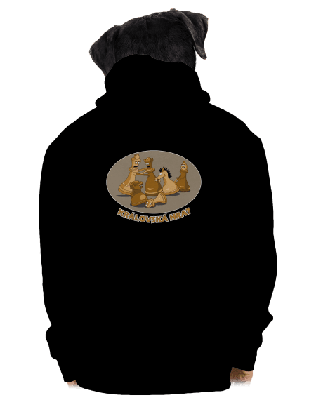 Královská hra pánská mikina na zip Black
