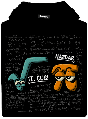 Pí, čus! dětská mikina klokanka Black