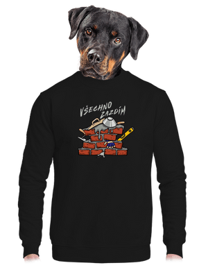unisex mikina bez kapuce