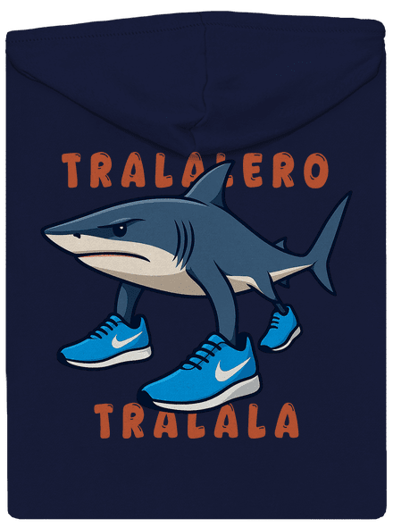 Tralalero Tralala – Italian Brainrot pánská mikina na zip Navy