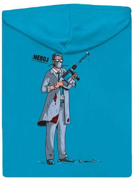 Zubař dámská mikina na zip Blue Atol