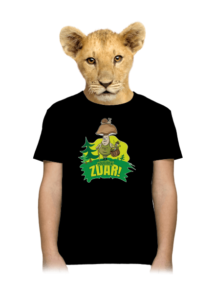 Houbaření zdar dětské tričko Black