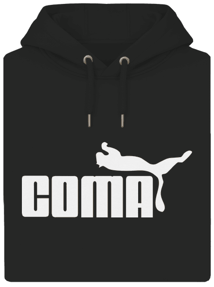 Coma unisex mikina premium Dark Black