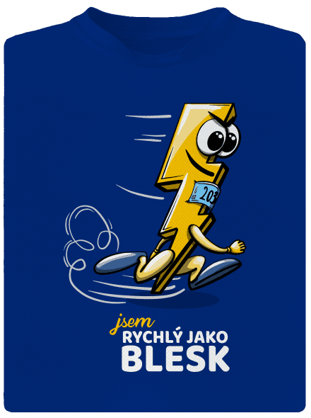 Rychlý jako blesk pánské sportovní tričko Royal Blue Mal
