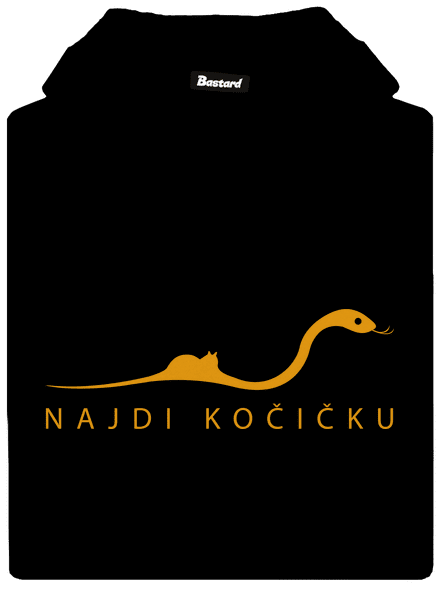 Najdi kočičku dámská mikina klokanka Black