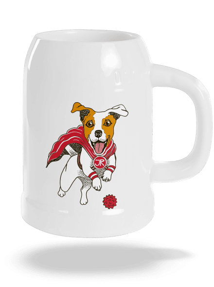 Jack Russell půllitr White