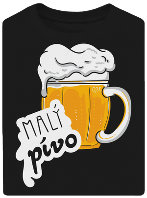 Velký a malý pívo unisex tričko oversized Black