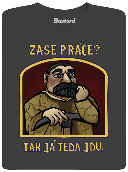 Zase práce? pánské dlouhý rukáv Dark Grey
