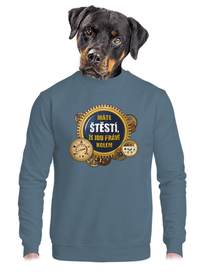 unisex mikina bez kapuce