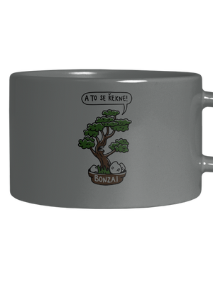 Bonzai hrnek makronka Grey Macaron