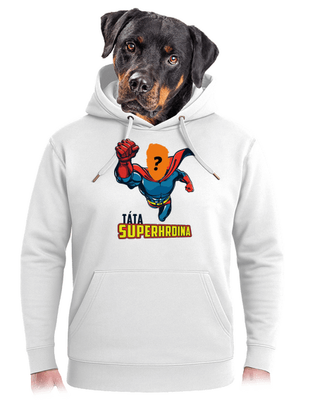 Táta superhrdina unisex mikina premium Snowwhite