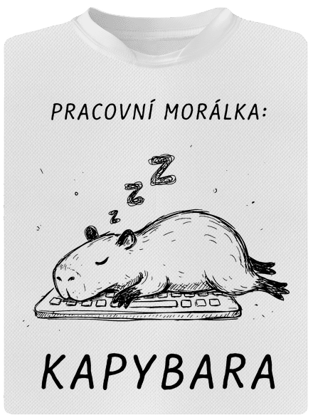 Pracovní morálka pánské sportovní tričko White