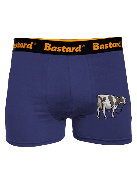 Cow drink boxerky Blue Navy