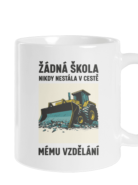 Žádná škola klasický hrnek White