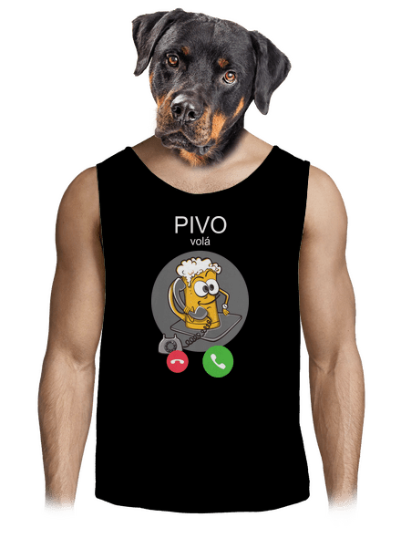 Pivo volá pánské tílko Black