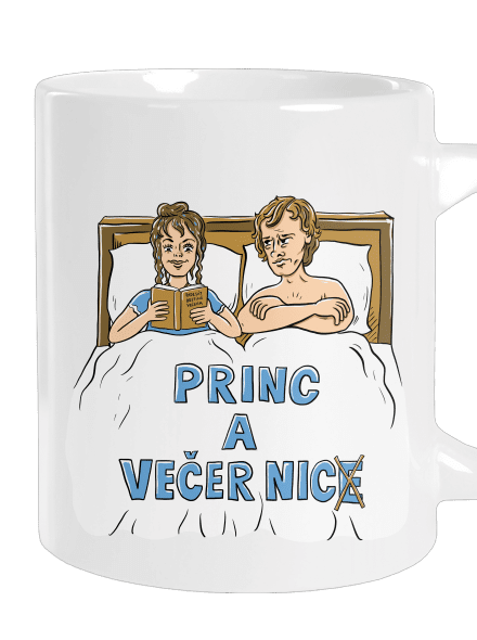 Princ a Večer nic velký hrnek White