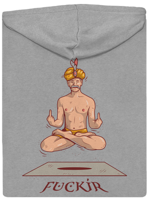 Fuckír pánská mikina na zip Light Melange