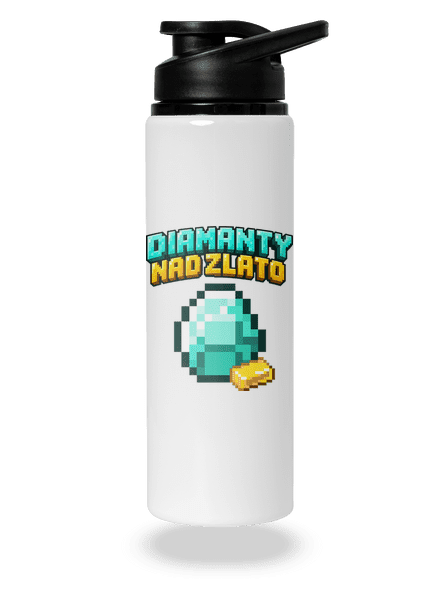 Diamanty nad zlato lahev na vodu White