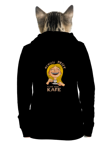 Nemusí pršet kafe dámská mikina na zip Black