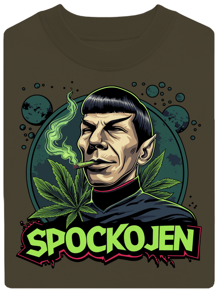 Spockojen unisex mikina bez kapuce Urban Khaki