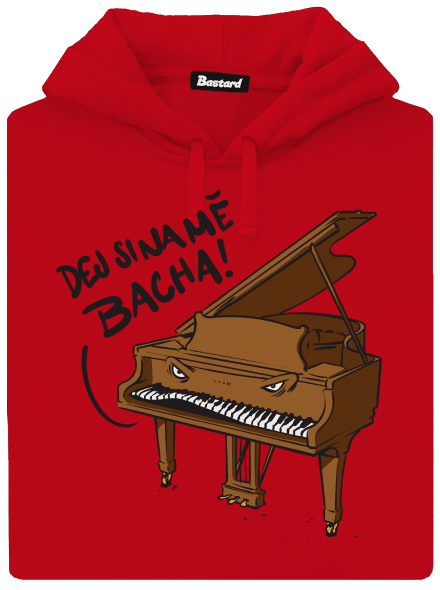 Dej si bacha pánská mikina klokanka Red