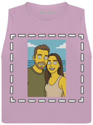 Simpsonovi z vlastní fotky dámské tílko volné Lilac