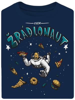 Žrádlonaut unisex tričko oversized Midnight Blue