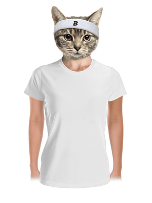 Bez potisku dámské sportovní tričko White