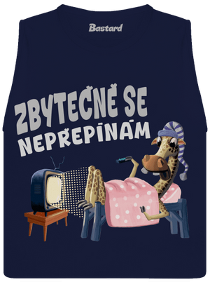 Zbytečně se nepřepínám dámské tílko volné Navy