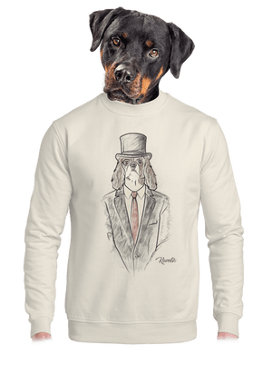 Kavalír unisex mikina bez kapuce Off White