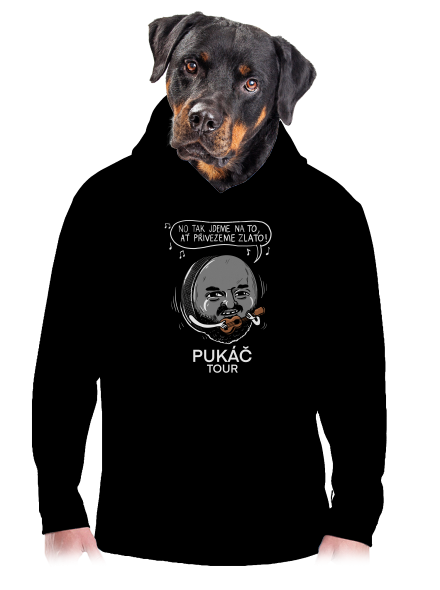 Pukáč tour pánská mikina klokanka Black