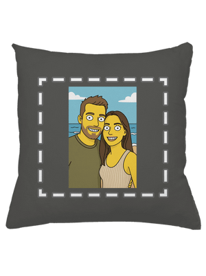 Simpsonovi z vlastní fotky polštář Gray Pol