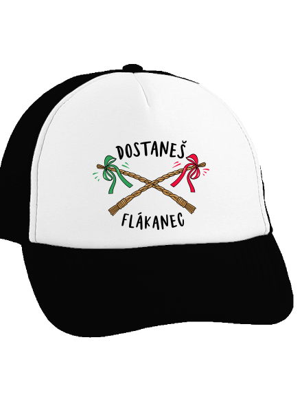 Flákanec kšiltovka truckerka Black cap