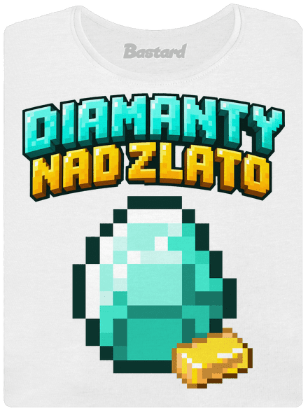 Diamanty nad zlato dámské tričko White