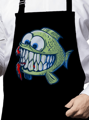 Hladová rybka zástěra Black