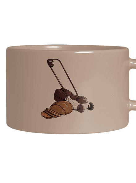 Sekačka s chlebem hrnek makronka Brown Macaron