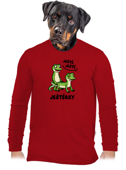 Ještě, ještě pánské dlouhý rukáv Red