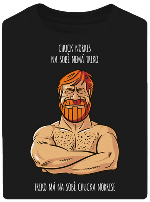 Chuck Norris unisex tričko oversized Black