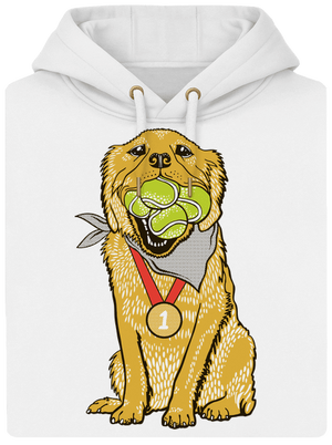 Zlatý retrívr unisex mikina premium Snowwhite