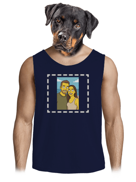 Simpsonovi z vlastní fotky pánské tílko French Navy